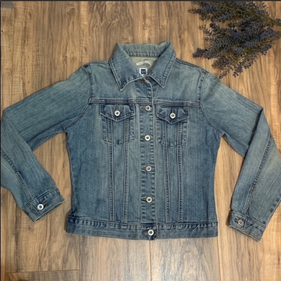 Vintage 90s Gap Light Washed Denim Jacket Size Medium - Picture 5 of 9